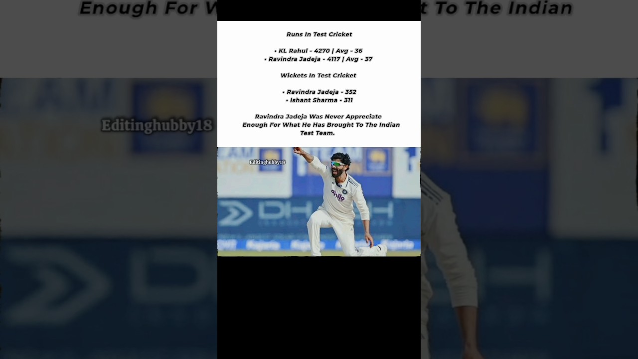 Jaddu Never Get Appreciation 🙃 #ravindrajadeja #testcricket