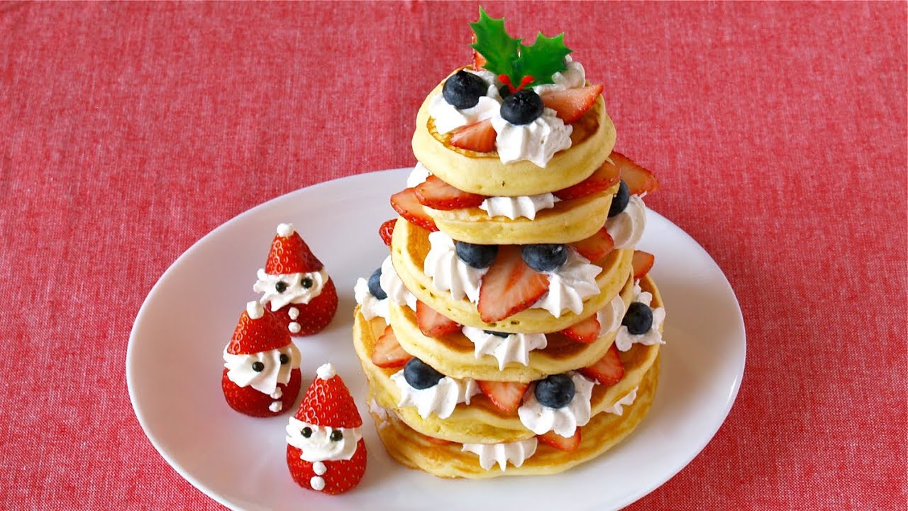 Christmas Tree Pancakes クリスマスツリーパンケーキの作り方 - OCHIKERON - CREATE EAT HAPPY