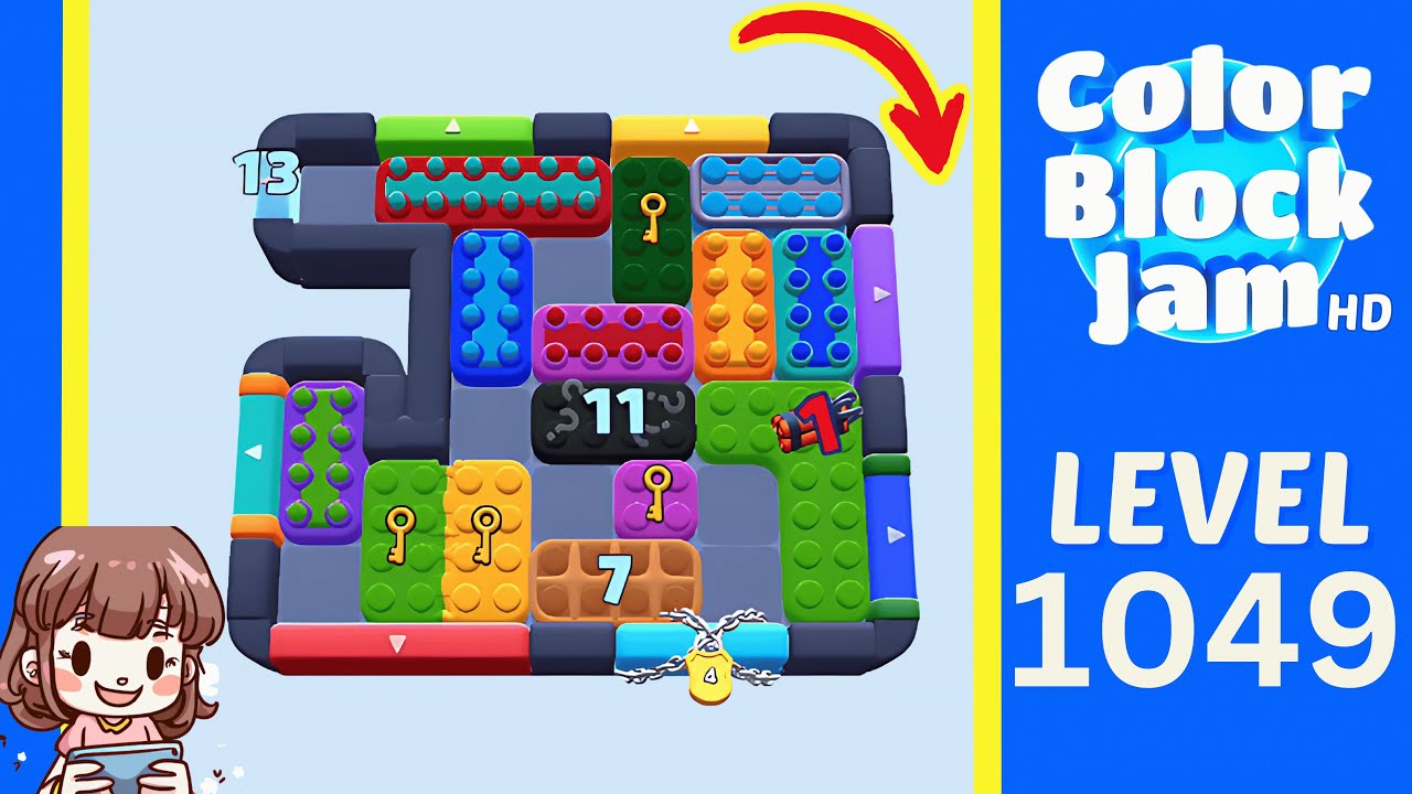 Color Block Jam Level 1049 Solution Walkthrough