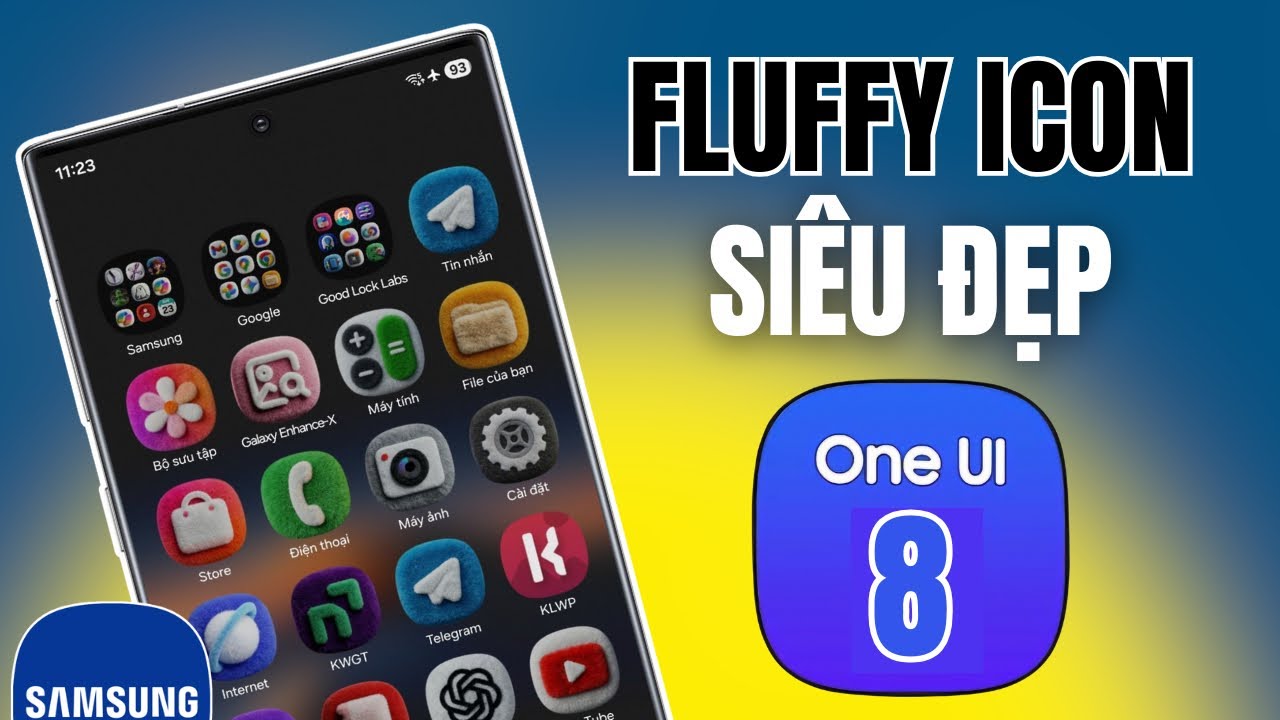 Install Super Beautiful One UI 8 Fluffy Icon Set on Galaxy One UI | Samfans VN