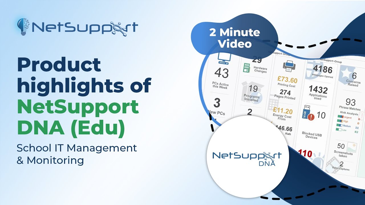 School IT Management & Monitoring - 2 minute video highlights of NetSupport DNA (Education Edition)