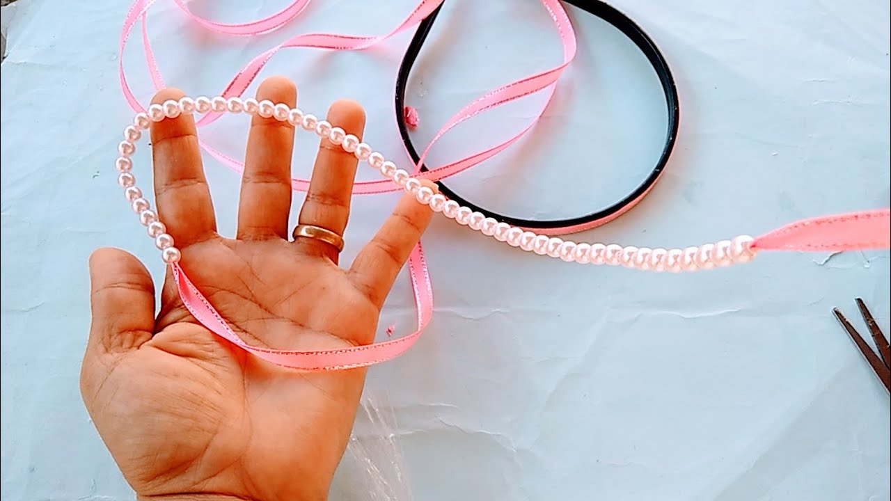 tiara de pérolas super fácil e muito lindaa 😍 leia descrição 🙏