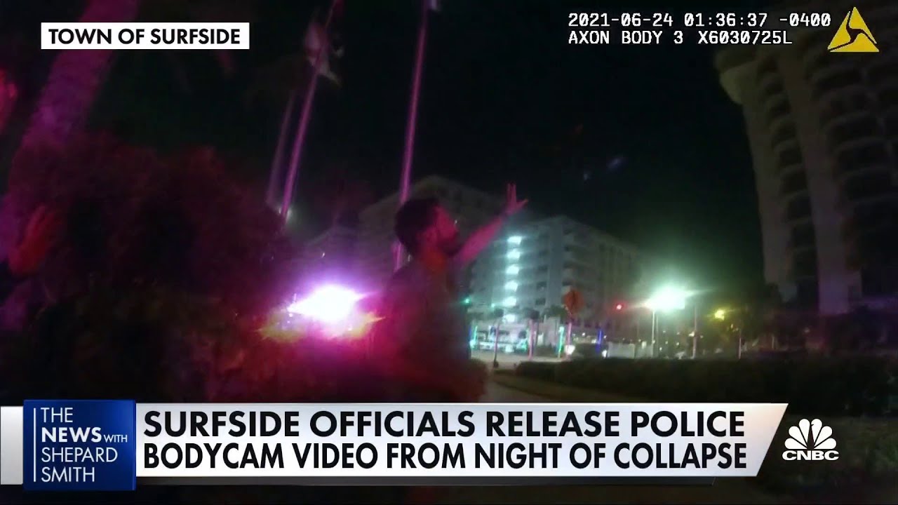Watch bodycam video from the night the Surfside condo collapsed