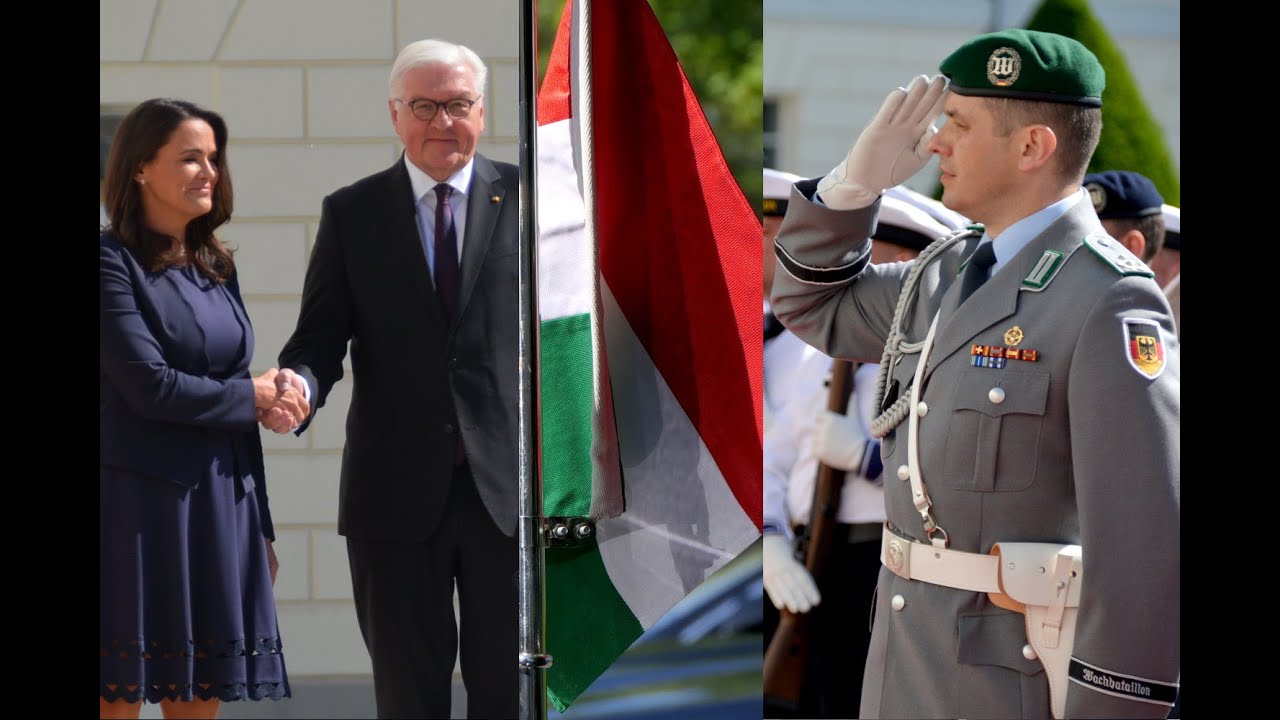 Ehrenbataillon - Ungarns Präsidentin - militärische Ehren