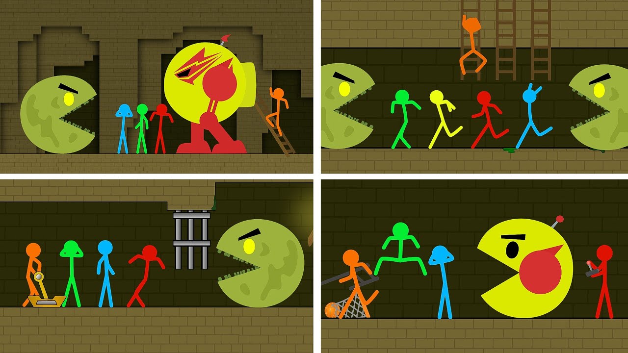 Stickman and Pacman Animation - Part 6-15 (FAN MADE)