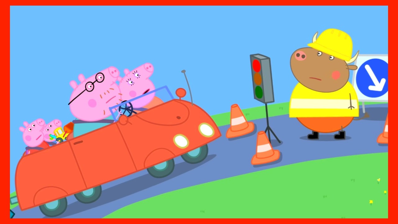 Stuck in Traffic! 🚗💨 Digging Up the Road 🚧 Peppa Pig Cartoons