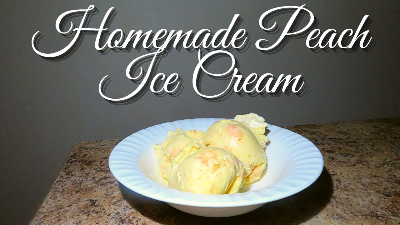 Peach Ice Cream Homemade | Homemade Peach Ice Cream Recipe | Peach Recipes