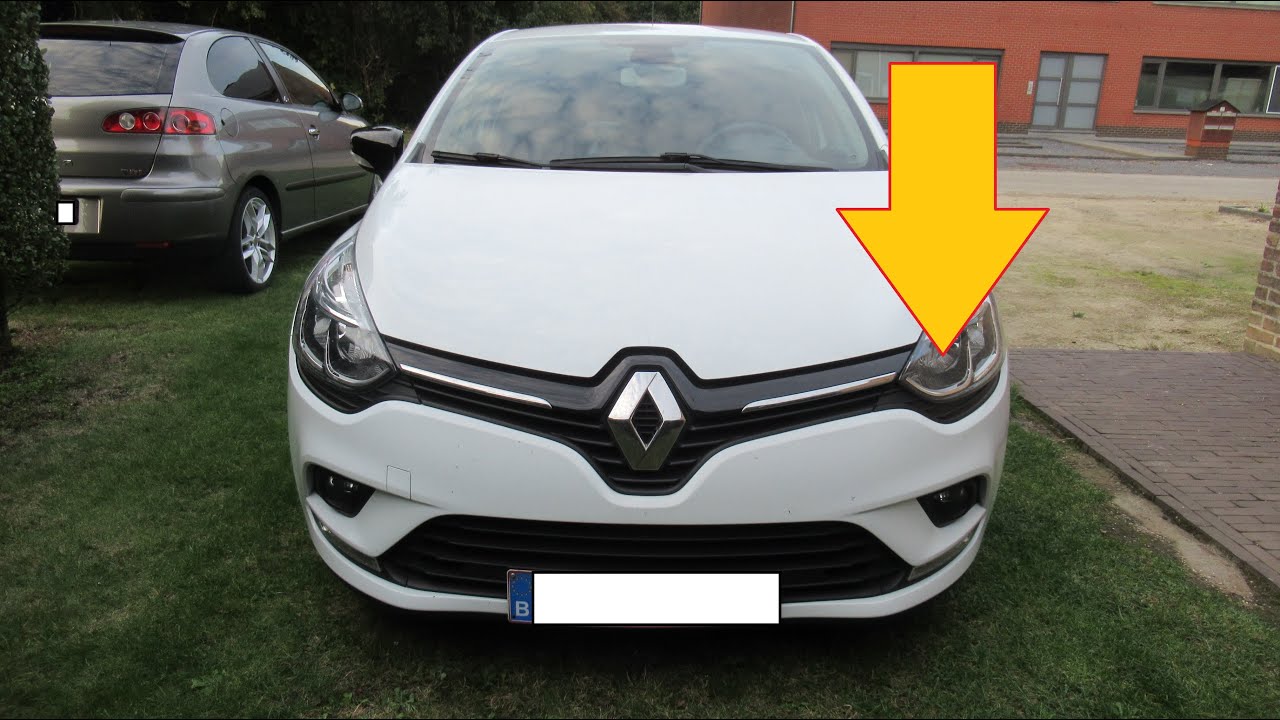 Replacing the front bulb H7 @ the right side : Renault Clio 4