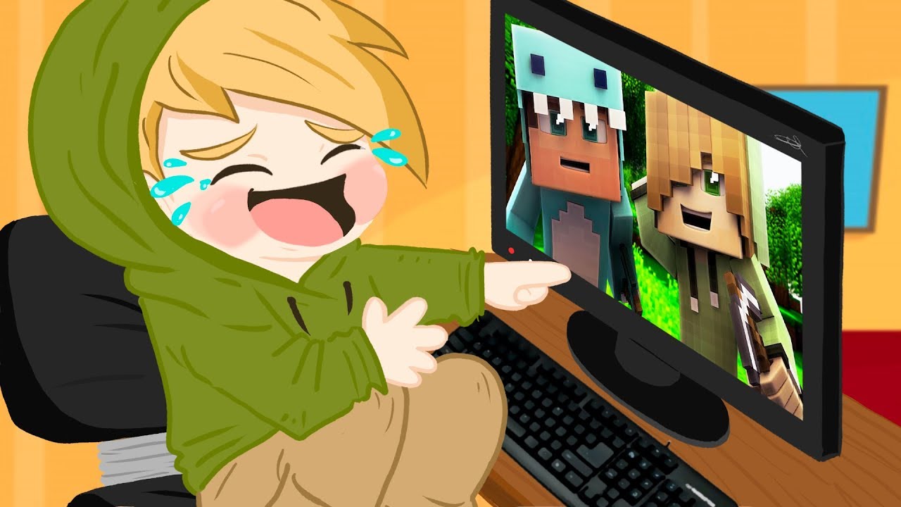REACCIONO A MI PRIMER VIDEO de BEBE!! por VITA MINECRAFT ANIMATION MONSTER SCHOOL MUNDO DE CHOCOLATE