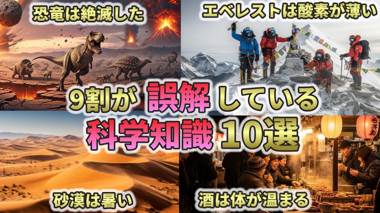 9割の人が誤解してる科学知識10選【ゆっくり解説】