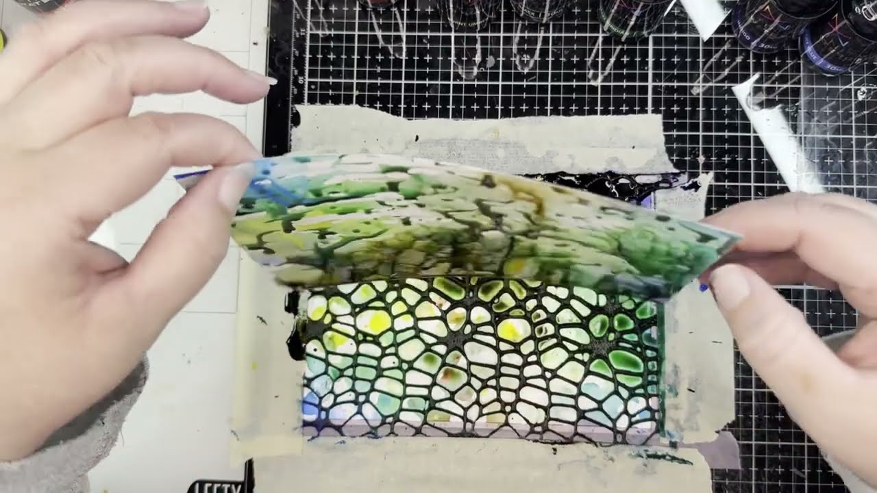 Using Stencils with Liquid Watercolor and Alcohol Ink
