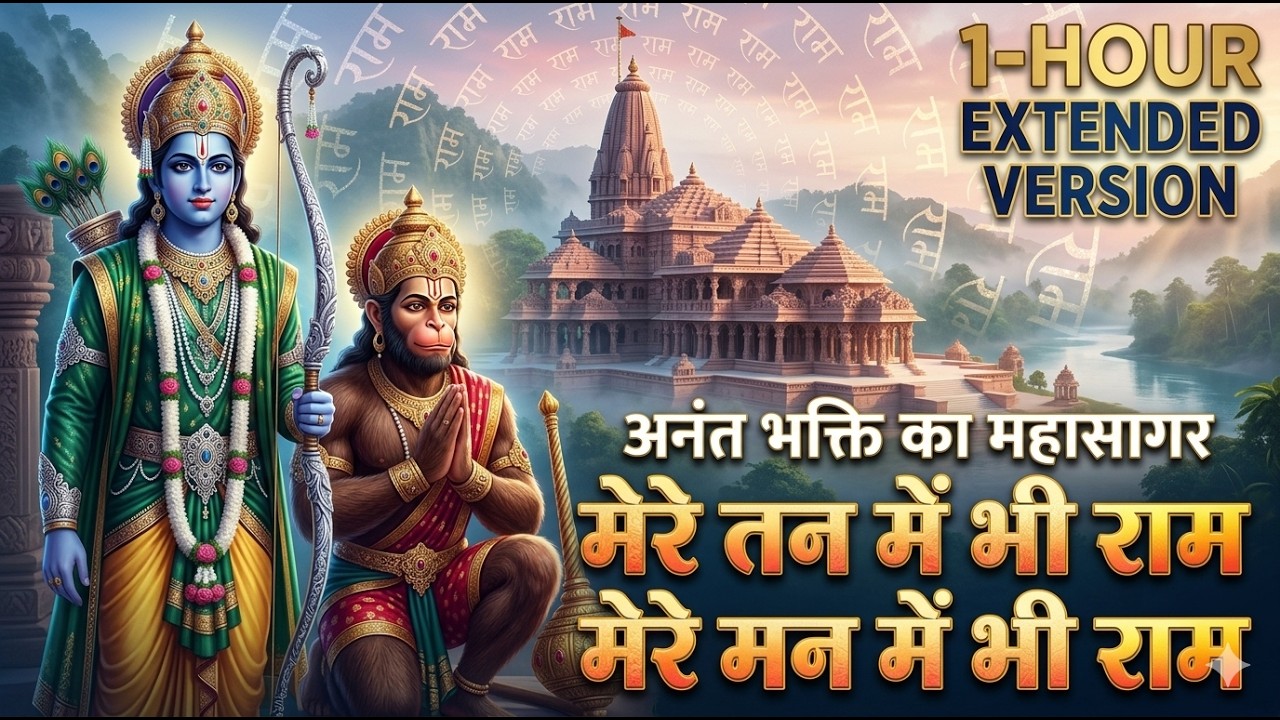 1 Hour Nonstop मेरे तन में भी राम मेरे मन में भी राम Ram Naam Jap Powerful Ram Bhajan