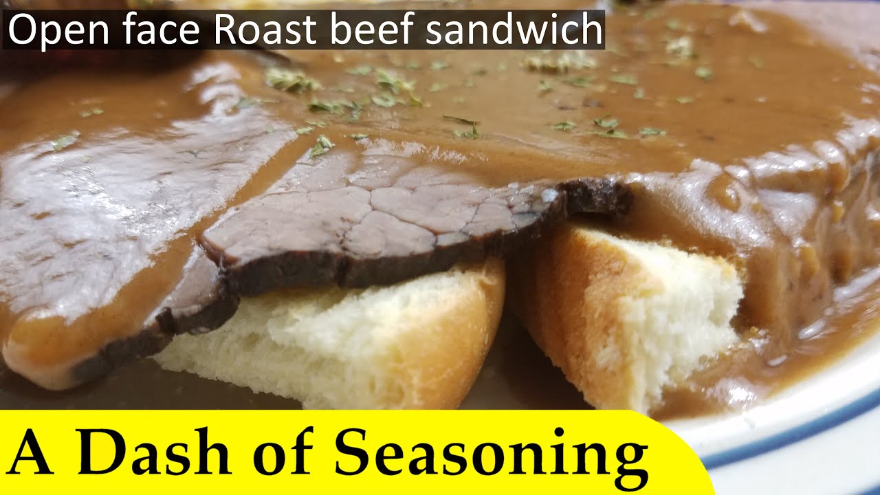 Open faced roast beef sandwich #diner #recipe #comfortfood @adashofseasoning