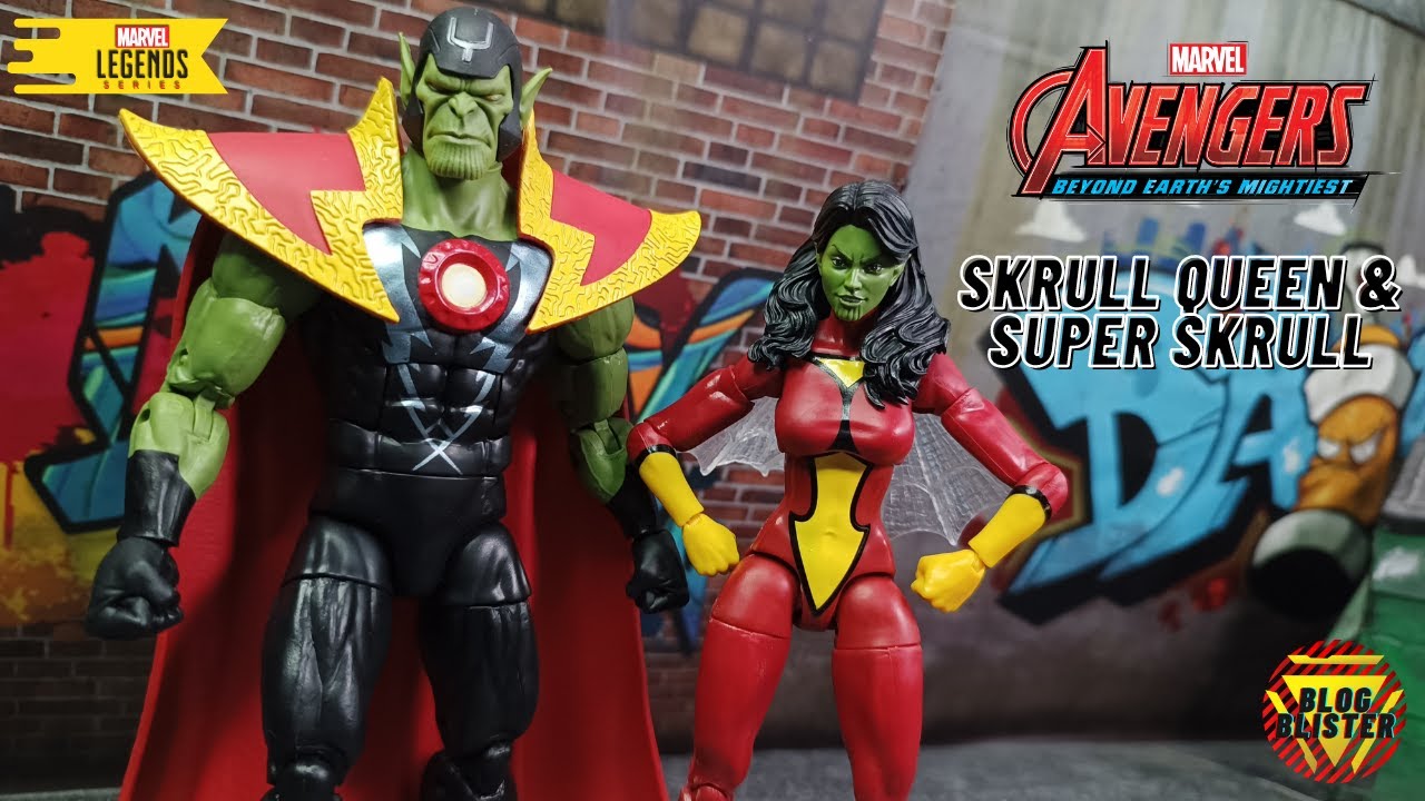 Marvel Legends Skrull Queen Veranke y Super Skrull Avengers Beyond Mightiest Revision En Español