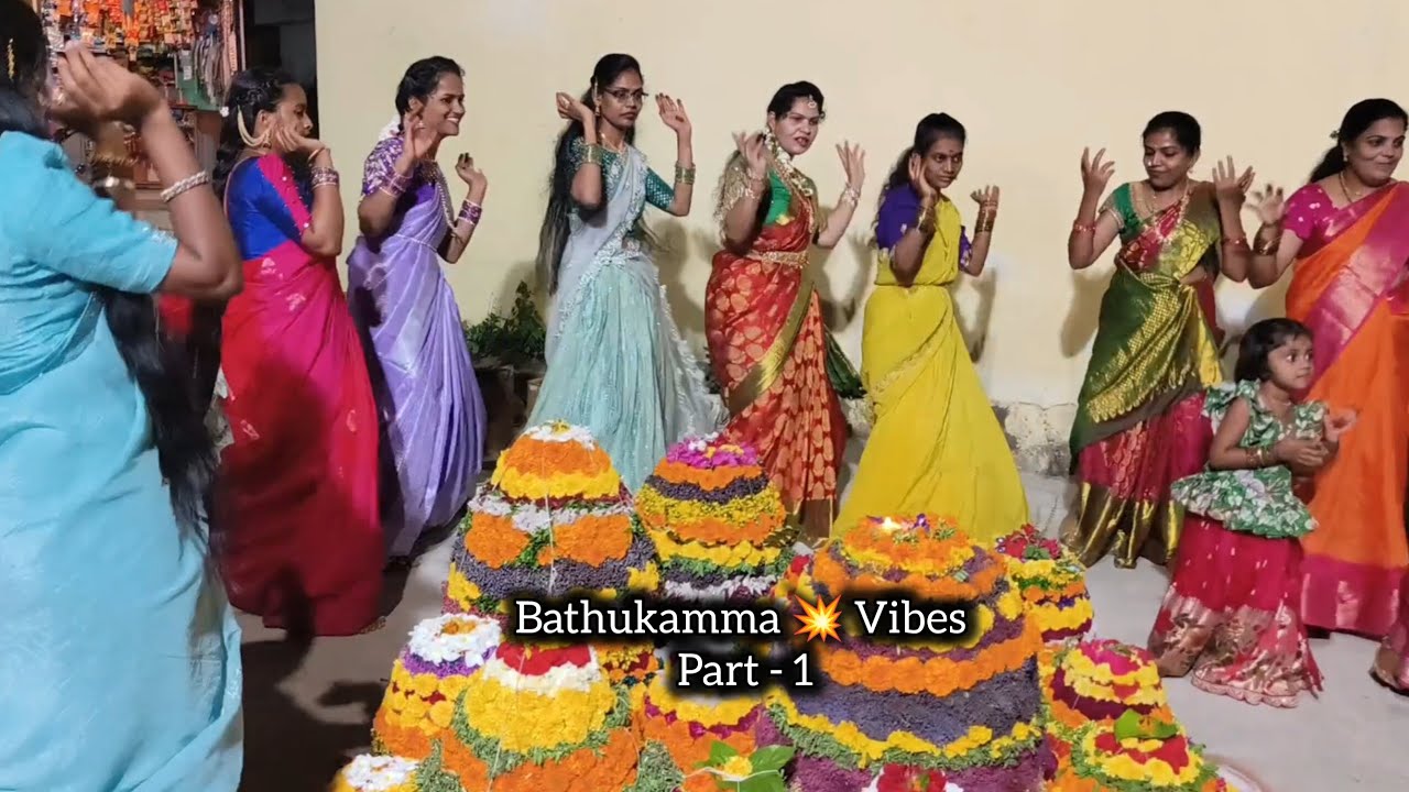 Bathukamma 🏵️ Panduga 💥 2025 #Part-1 #husnabad 📌 #bhongir #bathukamma2025