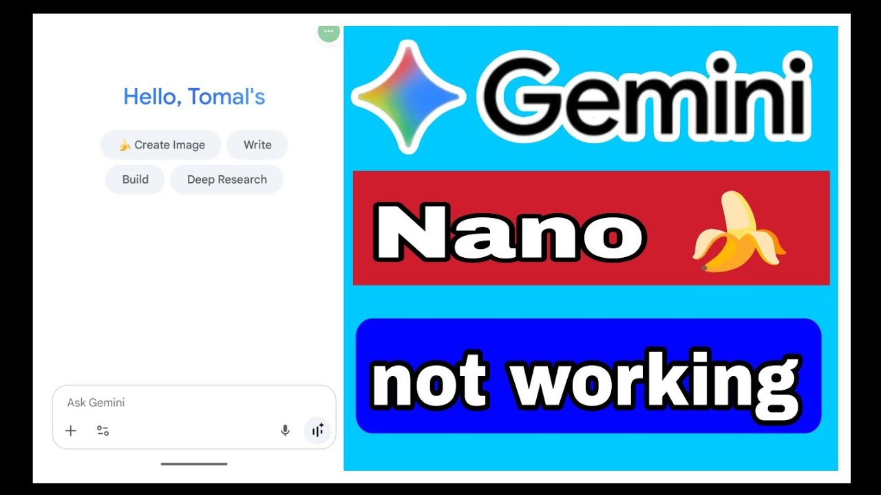 Как исправить проблему с неработающим бананом Google Gemini nano 🍌 в 2025 году | Проблема с нераб...