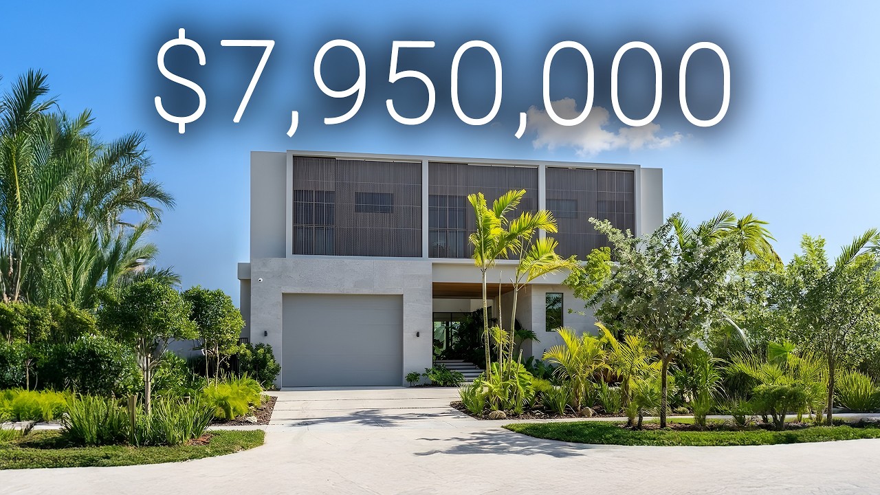 INSIDE a $7,950,000 a MODERN MIAMI Home on the WATER with DOCK!
