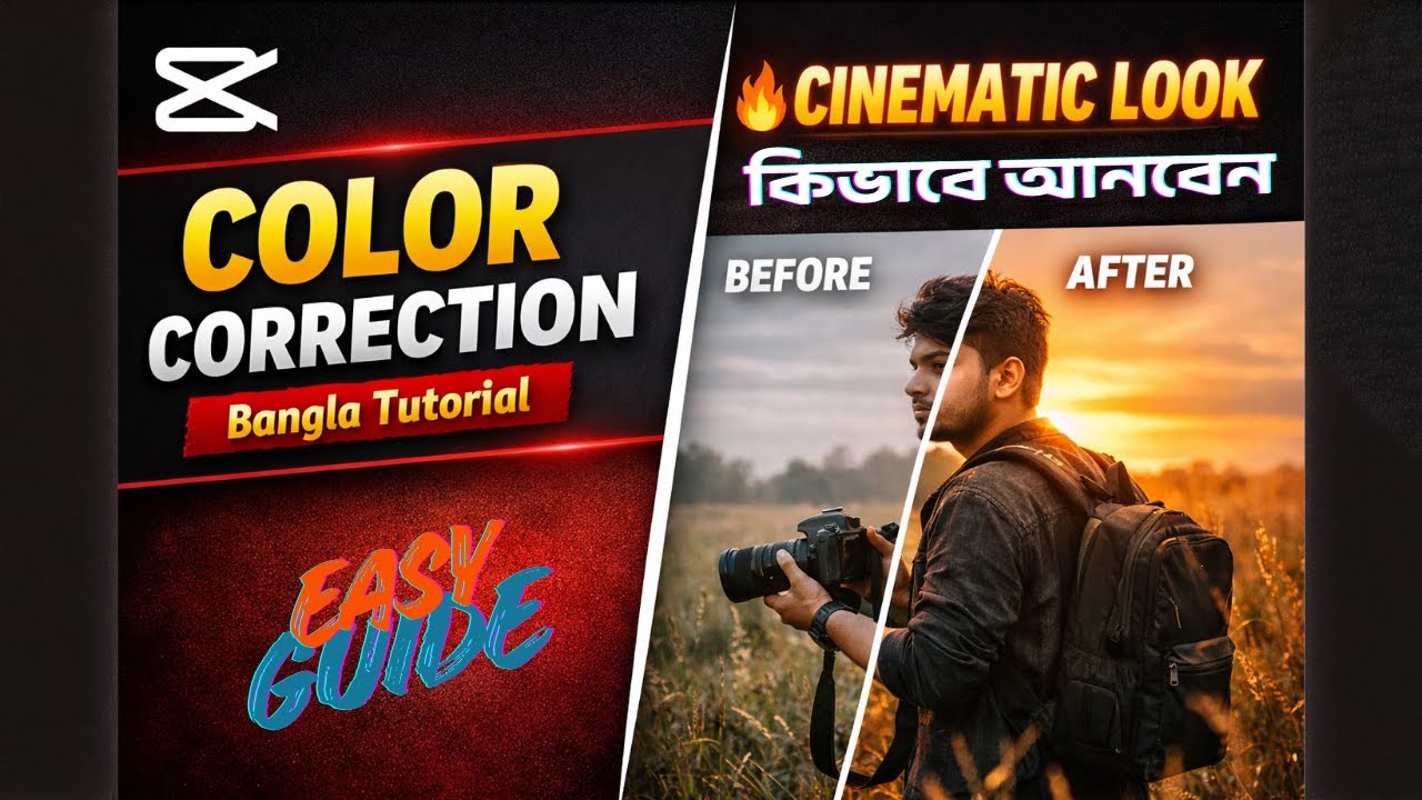 CapCut Color Correction Bangla Tutorial | Cinematic Look কিভাবে আনবেন?