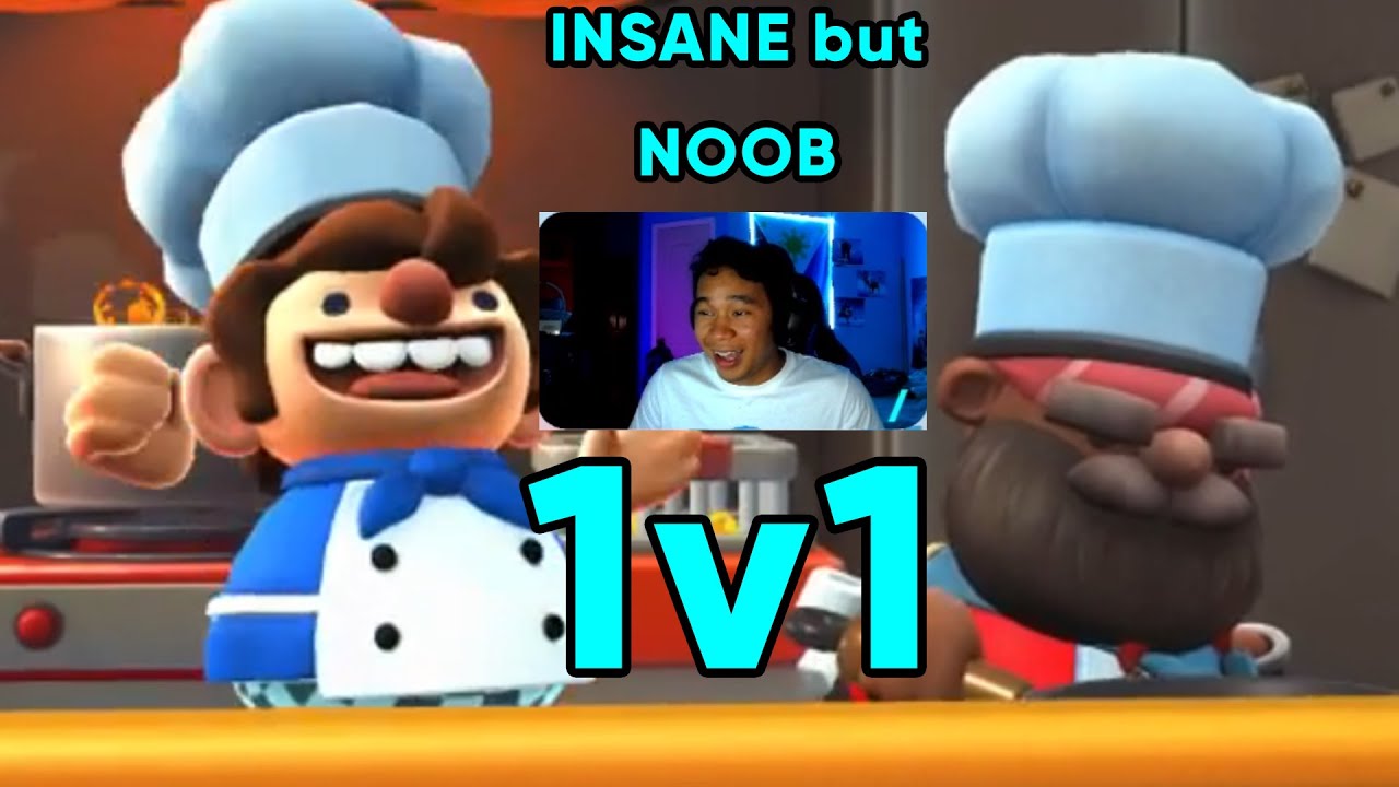 THE MOST INSANE but NOOB 1V1 EVER - Overcooked 2