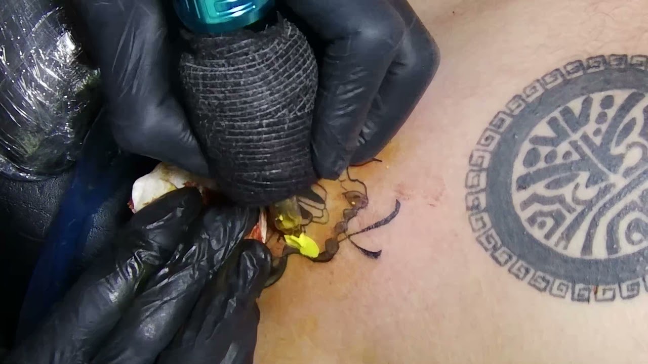 Golden Skull Tattoo Timelapse
