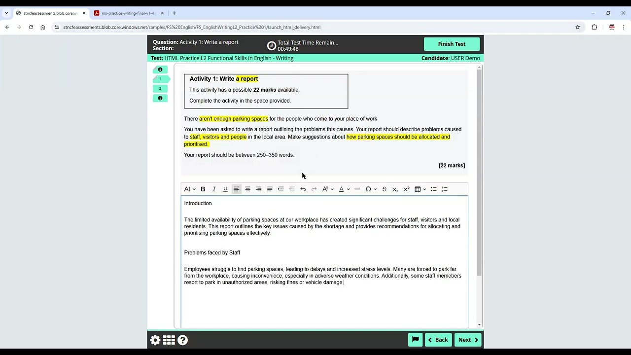 NCFE Level 2 Functional  Skills in English  Writing Test Sample Paper Walkthrough
