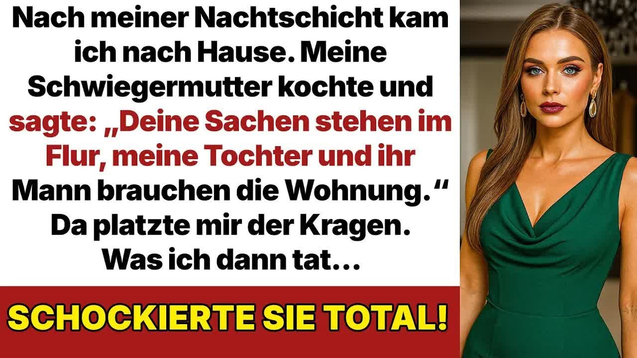 Ich kam nach der Nachtschicht heim, und meine Schwiegermutter stand in der Küche und kochte