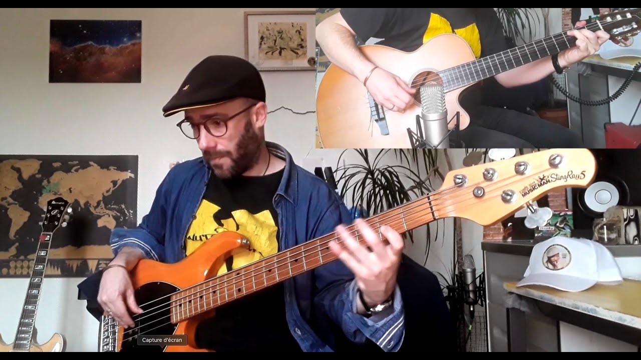 Yoma yoma - Dina Bell Aladji Touré BASS Cover + guitar intro avec extrait concert
