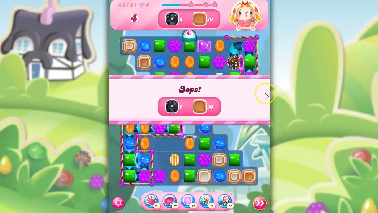 Candy Crush Level 4873 Talkthrough, 28 Moves 0 Boosters