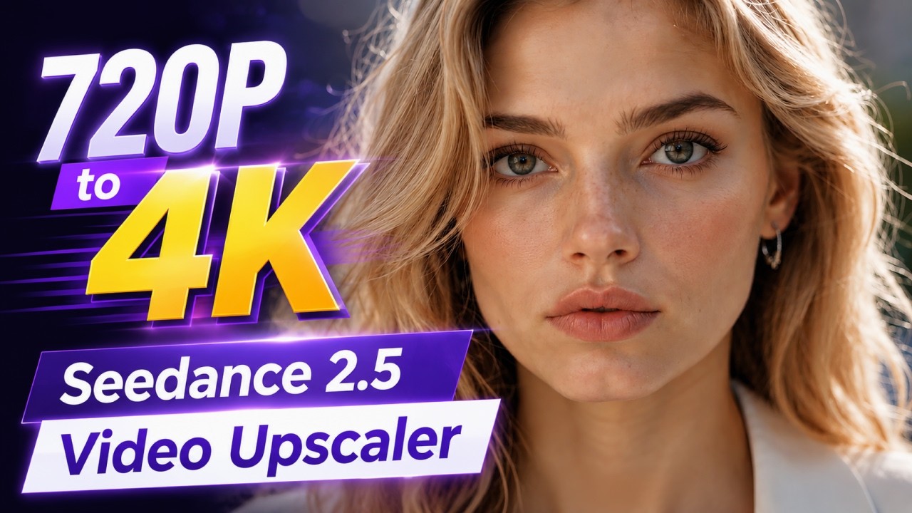 Как улучшить видео Seedance 2.5 с 720P до 4K | Апскейлер видео Seedance 2.5