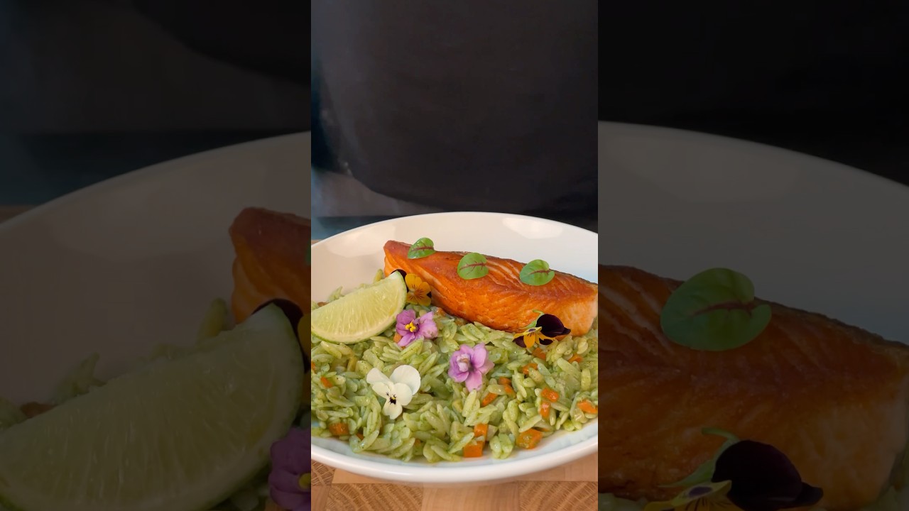 Стейк лосося з орзотто ! #alex_is_cooking #salmon #orzo # cook #хабїжі #@хабїжі #вінниця