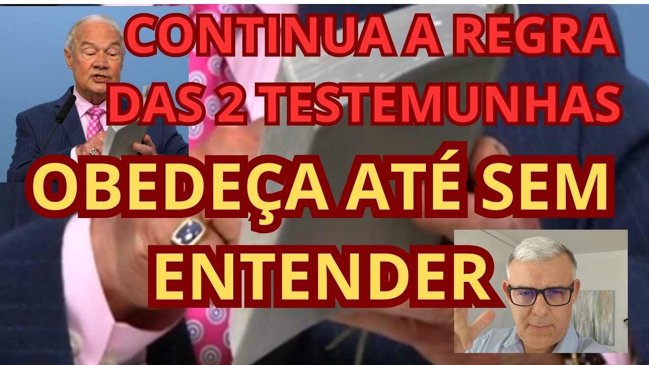ABVS4DORES O PARAISO CONTINUA PRA VOCÊS!!! SE MANTÉM A REGRA DAS 2 TESTEMUNHAS!! OBEDEÇA SEM PENSAR