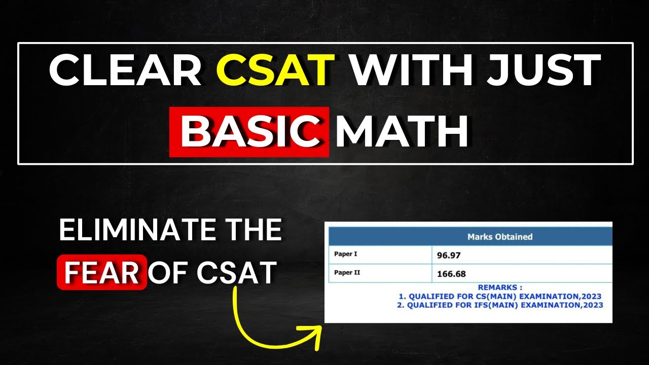Clear CSAT without Heavy Math in UPSC Prelims!