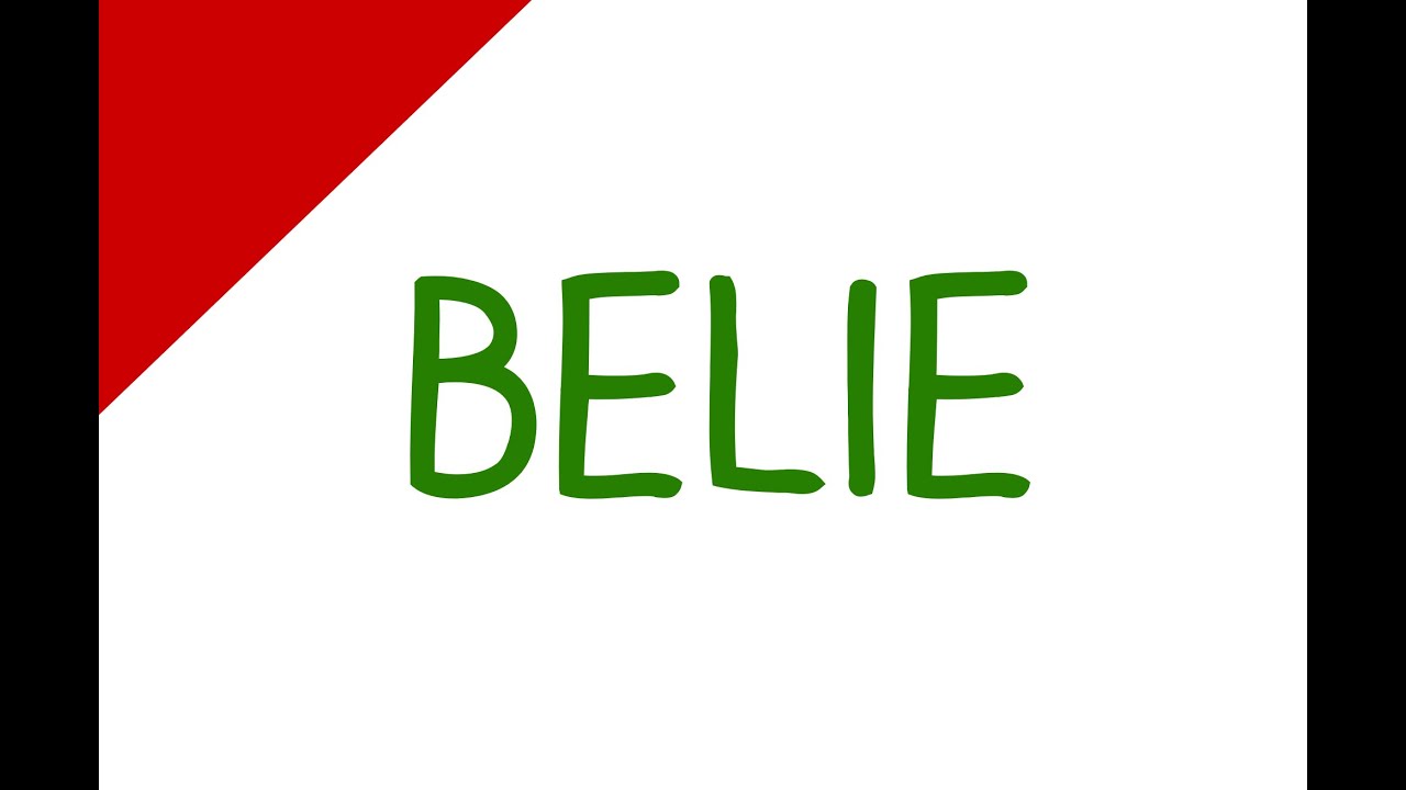 Learn English Words - Belie (Vocabulary Video)