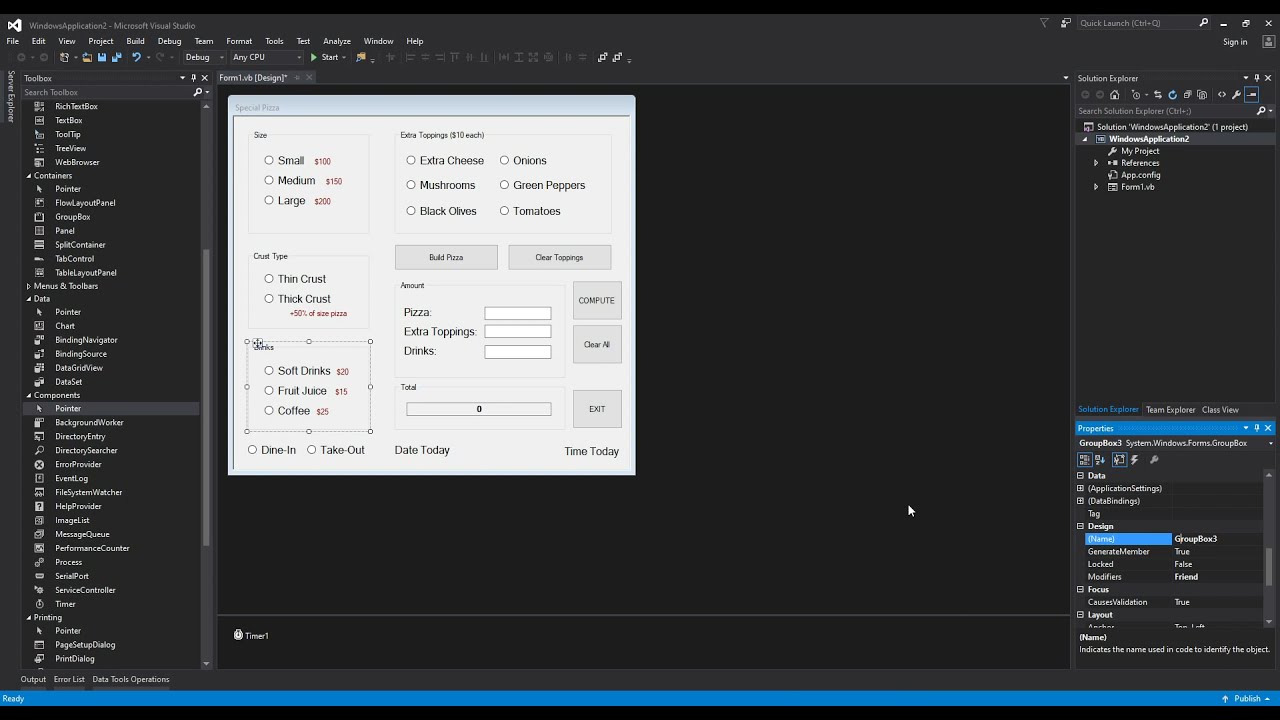 VB.NET: Basic POS System (Pizza) (Full Tutorial) 2021