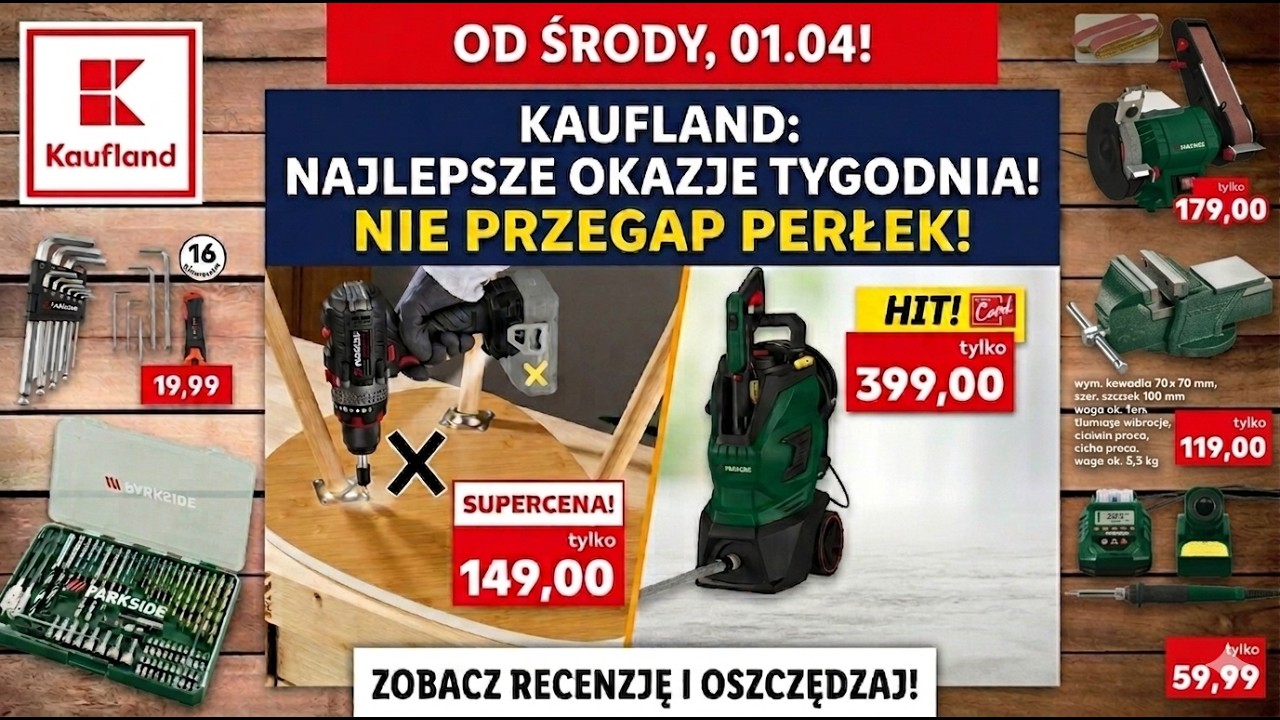 Parkside w Kauflandzie?! Tych narzędzi NIE MA aktualnie w Lidlu! (Gazetka od 01.04)