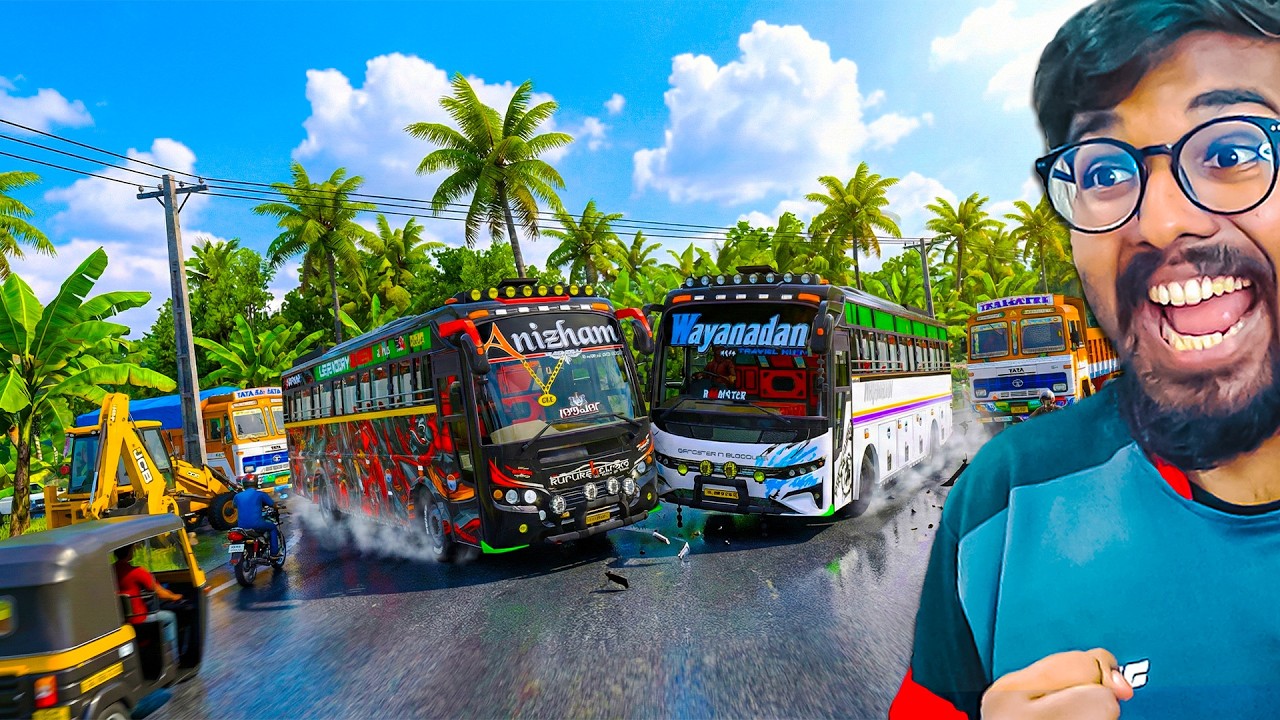 ANIZHAM HOLIDAYS VS WAYANADAN: BUS RACE CHALLENGE 🔥 CALICUT TO WAYANADAD (ETS 2)