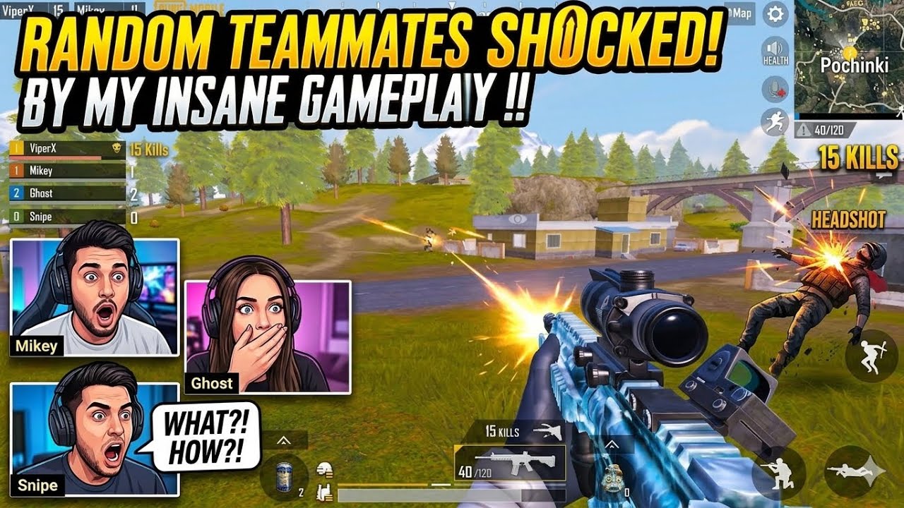 Random Teammates Got Surprised 🤯😱 #pubg #bgmi 