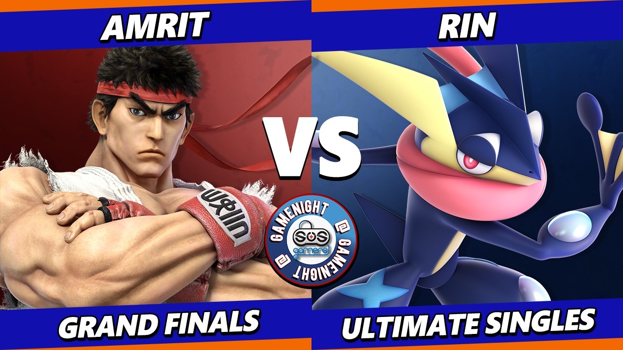 SOS Game Night 82 GRAND FINALS - Rin (Greninja) Vs. Amrit (Ryu) Smash Ultimate - SSBU