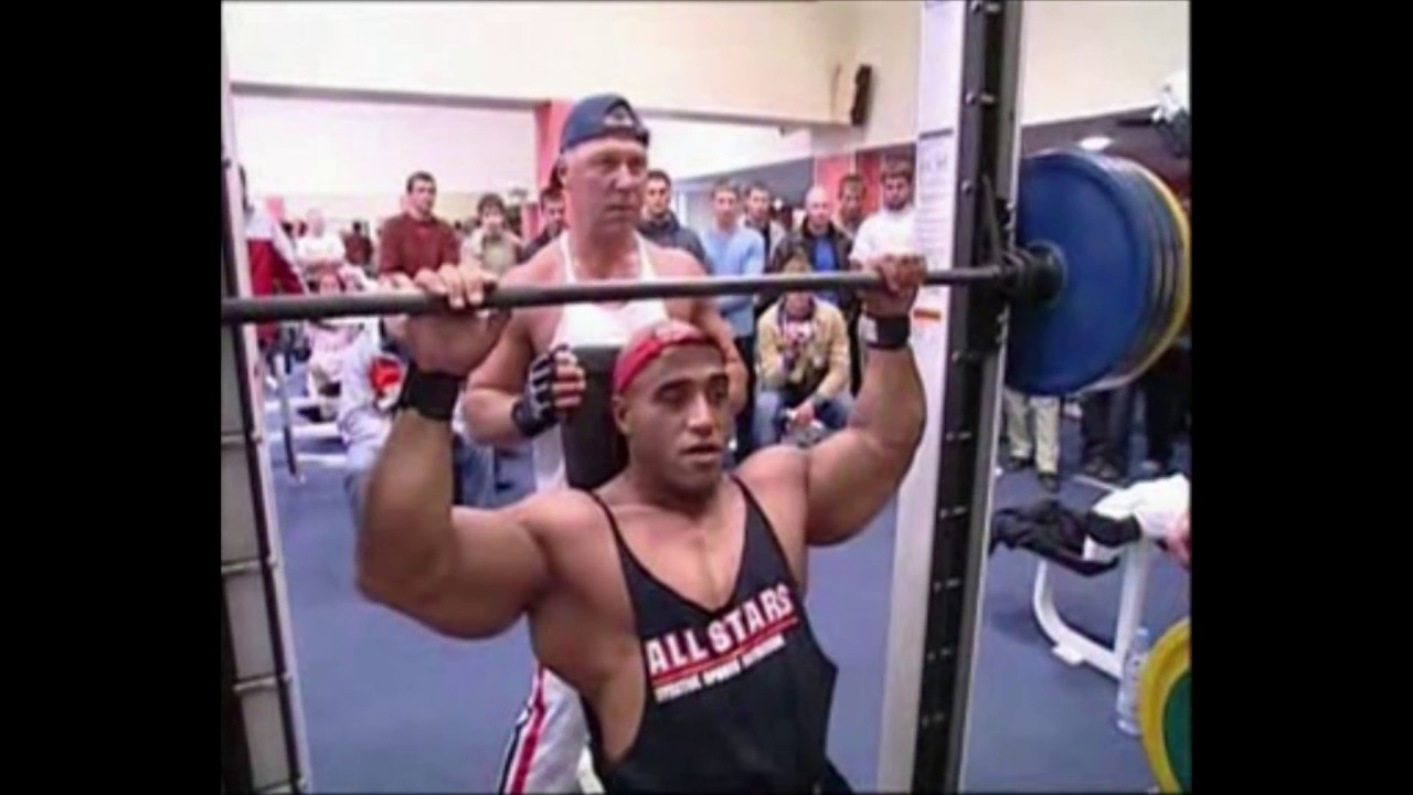 Dennis James in Estonia 2006 triceps shoulders workout www.trainhard.ee