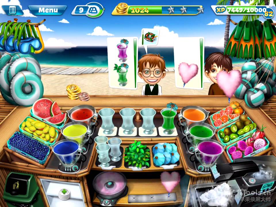 【Cooking Fever】🍸Paradise Cocktail Bar : Level 40 (3 Stars⭐️⭐️⭐️)