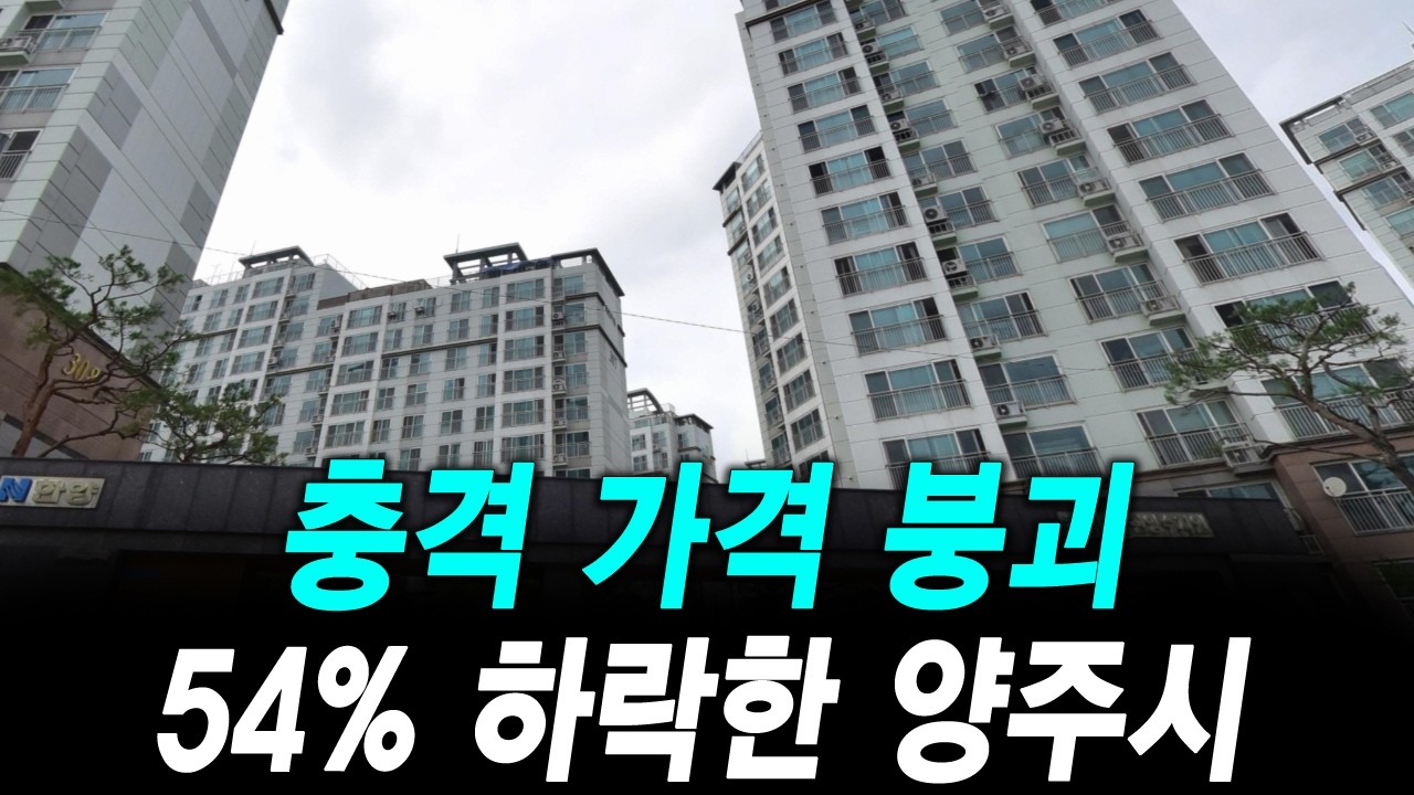 충격 가격 붕괴 54% 하락한 양주시