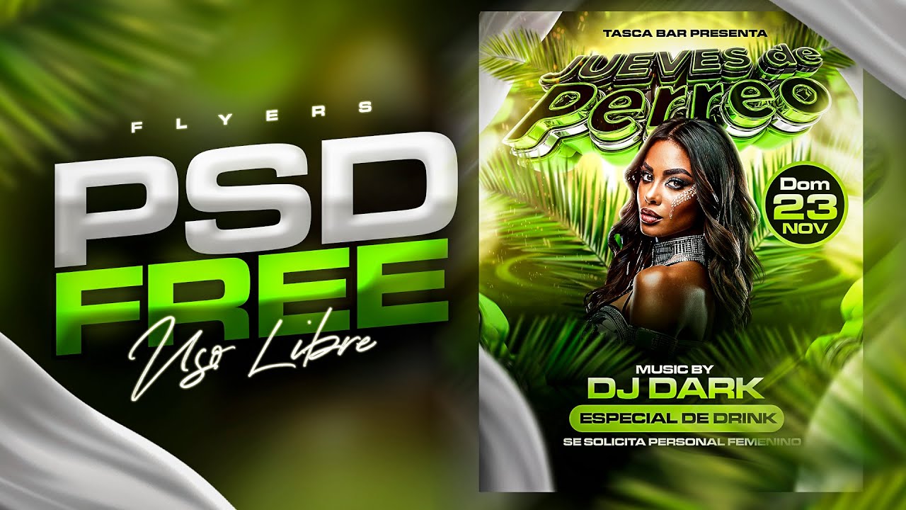 Como crear FLYER para EVENTOS en PHOTOSHOP + FLYERS PSD EDITABLE