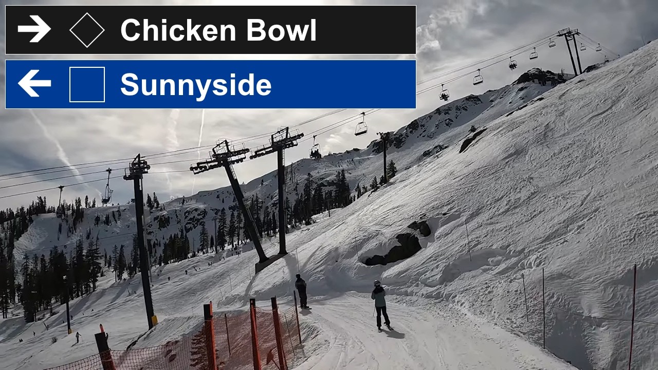 Palisades Tahoe, CA - ◊ Chicken Bowl to 🟦 Olympic High to Sunnyside (1-31-26) [4K]