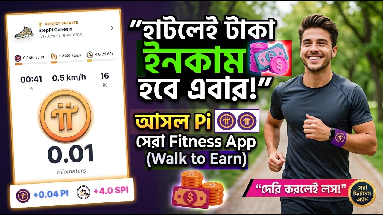 StepnPi Walk to Earn Pi Coin | Best Fitness App 2026 #earnmoneyonline #makemoneyonline #giveaway