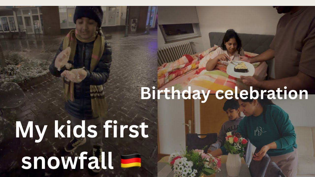 Celebrating after along time with my family 💝/ my Husband’s& kids first snowfall experience Germany
