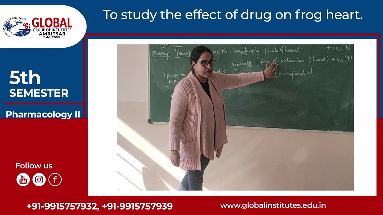To study the effect of drug on frog heart.