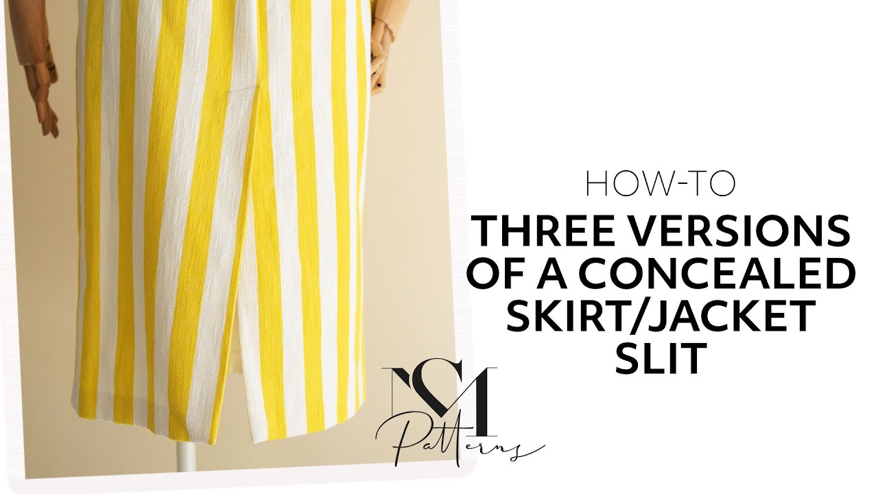 How to: Three ways to sew a concealed skirt or jacket slit