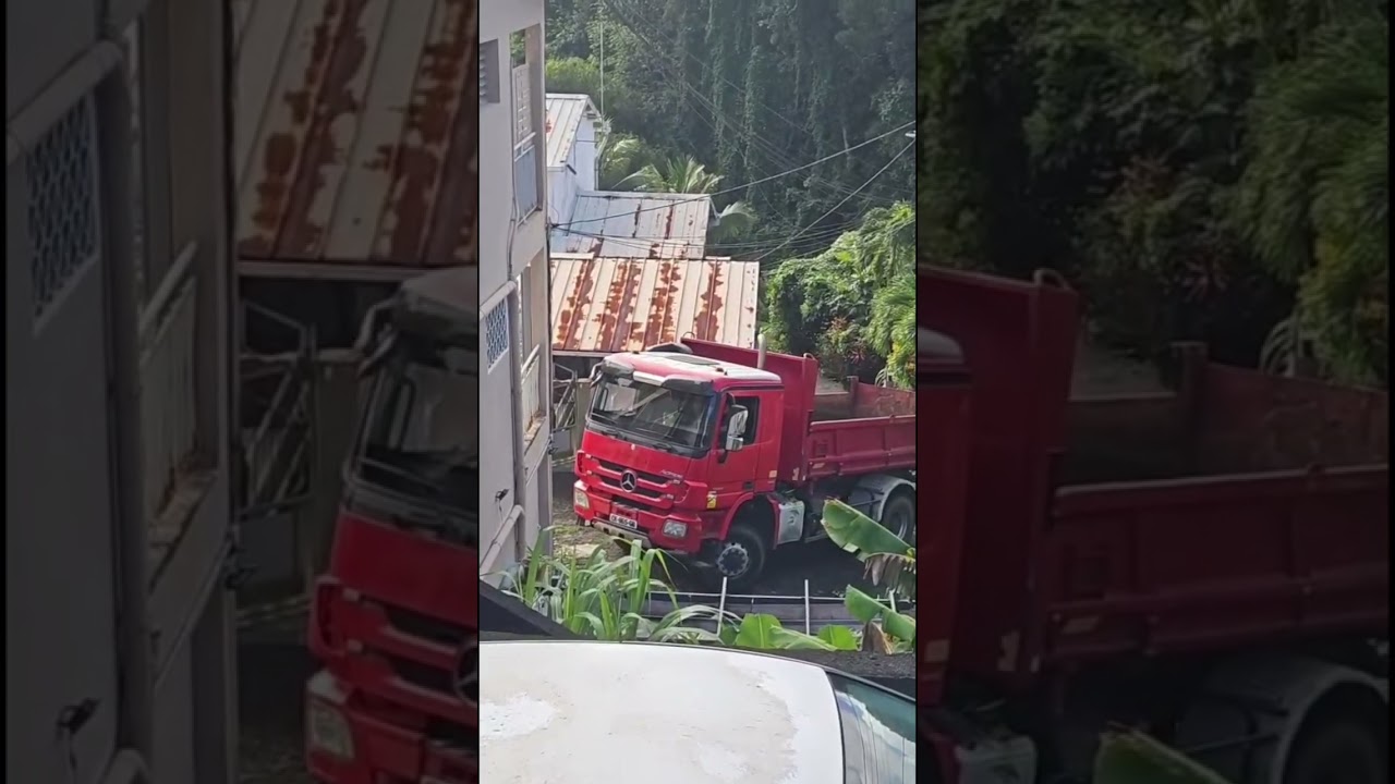 Chantier à accès restreint à l’aide de notre Actros 6roue 4x4