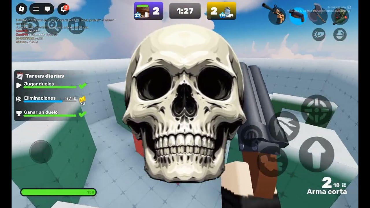jugando con mi amigo en rivals 