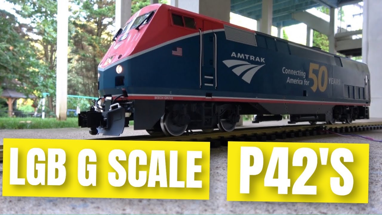 Massive LGB G Scale Amtrak P42's with DCC/Sound – Amtrak 50th Anniversary Model Trains for Garden RR